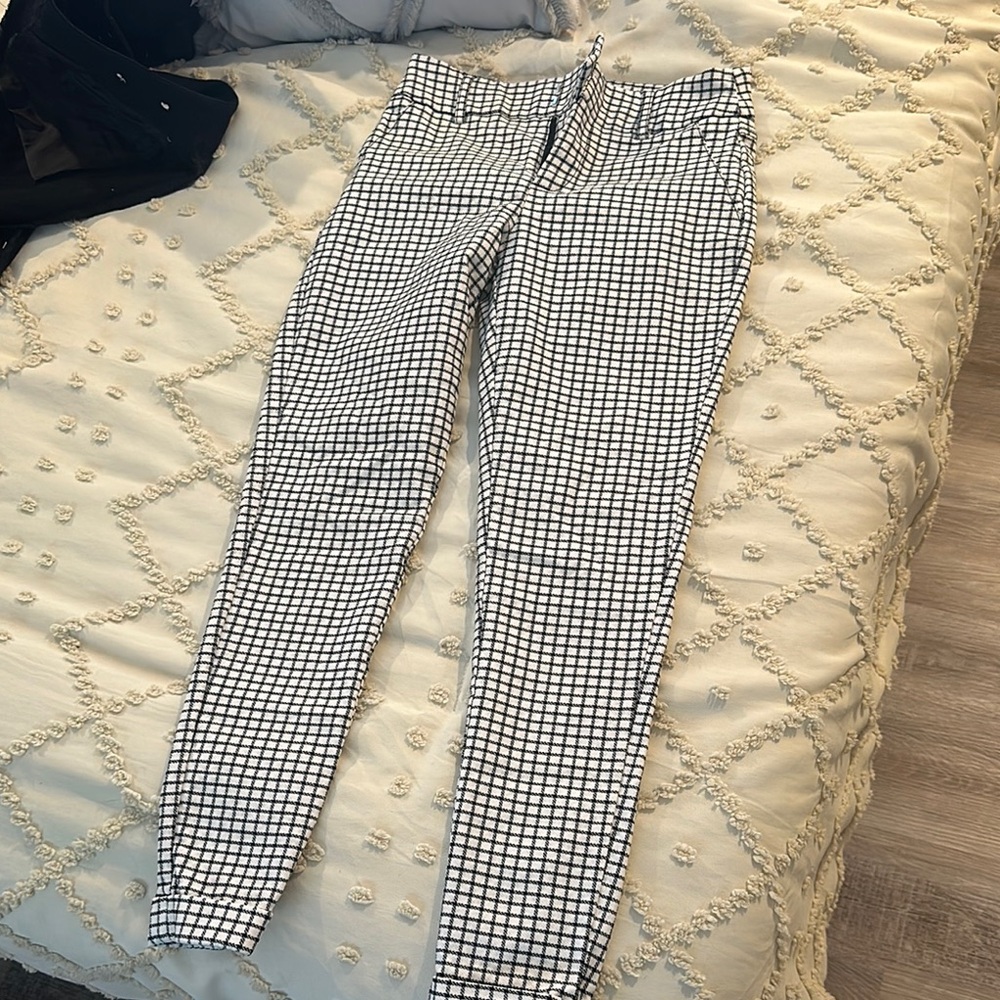 Black and White Checkered Pants